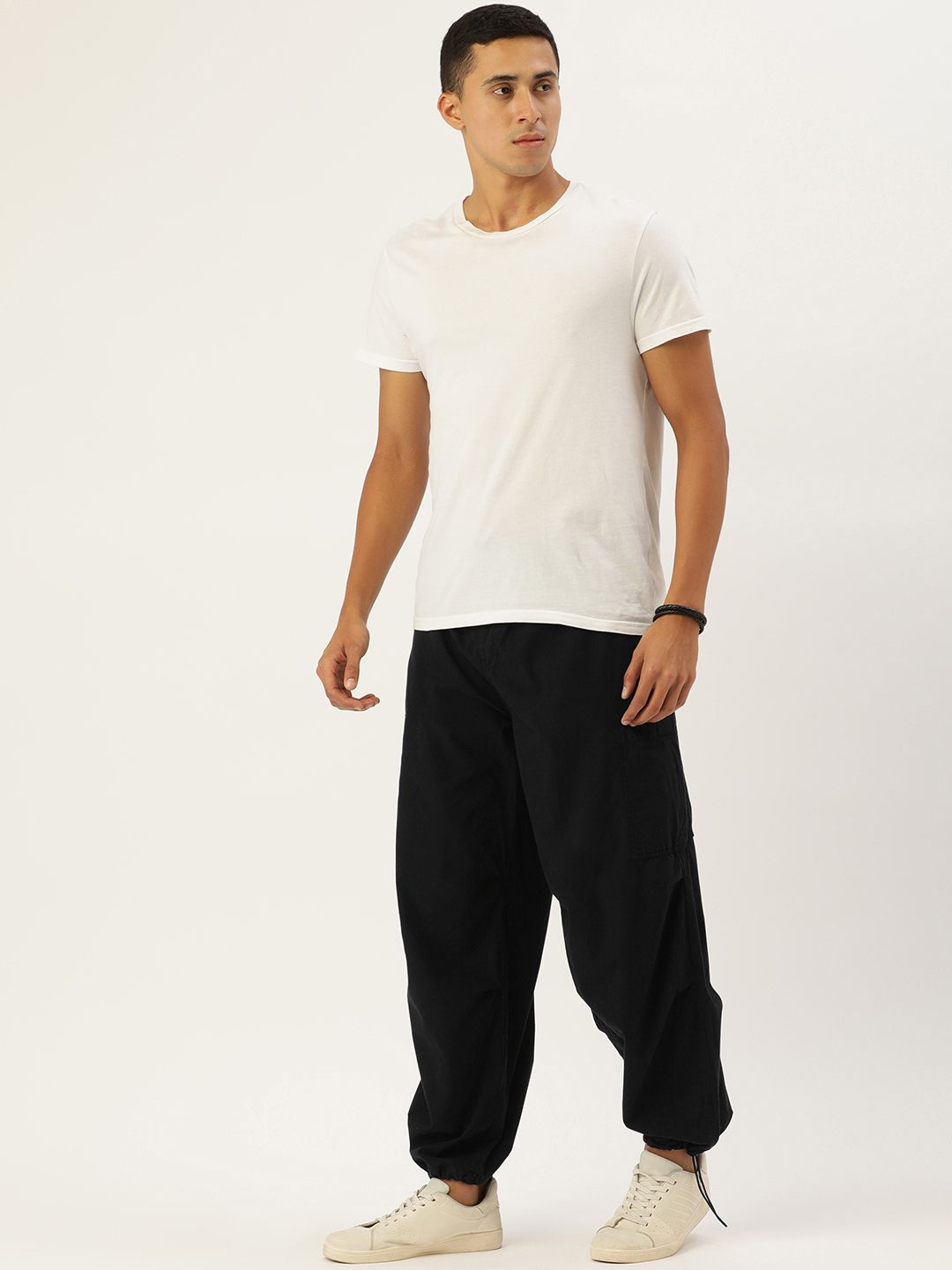 black Woven Cargo pants