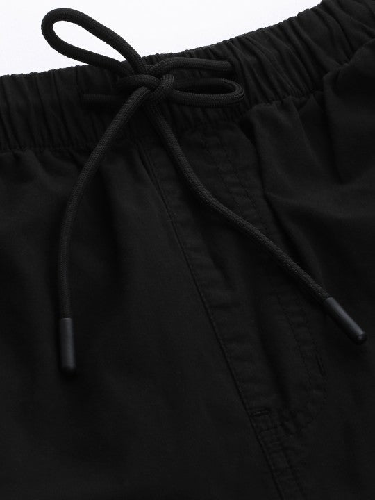 black Woven Cargo pants